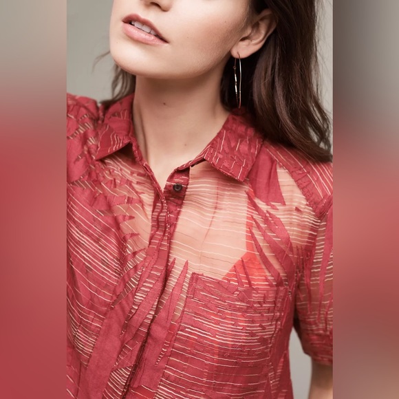 Maeve Sun Palm Midi Top - Picture 2 of 5